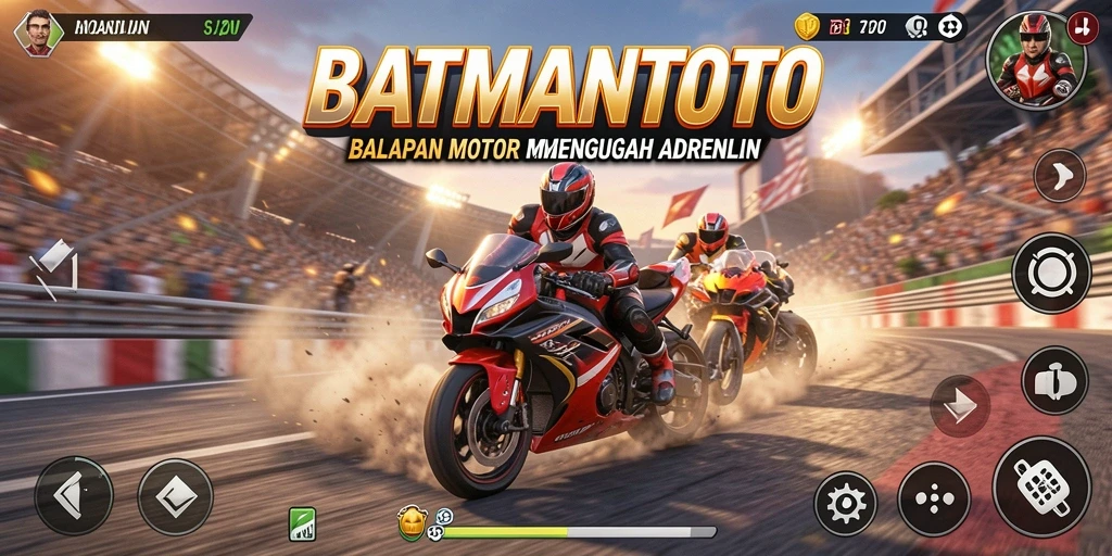 Tampilan gameplay menegangkan BALAPAN MOTOR di BATMANTOTO.