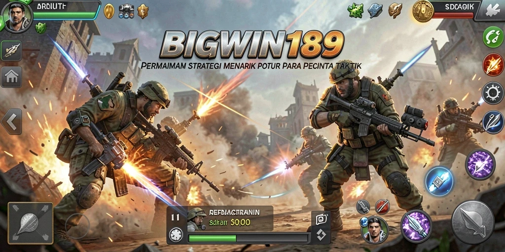 Tampilan dinamis gameplay strategi BIGWIN189 yang menegangkan.