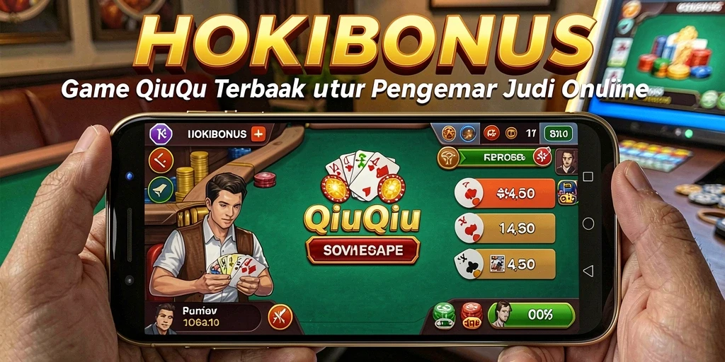Screenshot gameplay HOKIBONUS menampilkan suasana seru permainan QiuQiu.