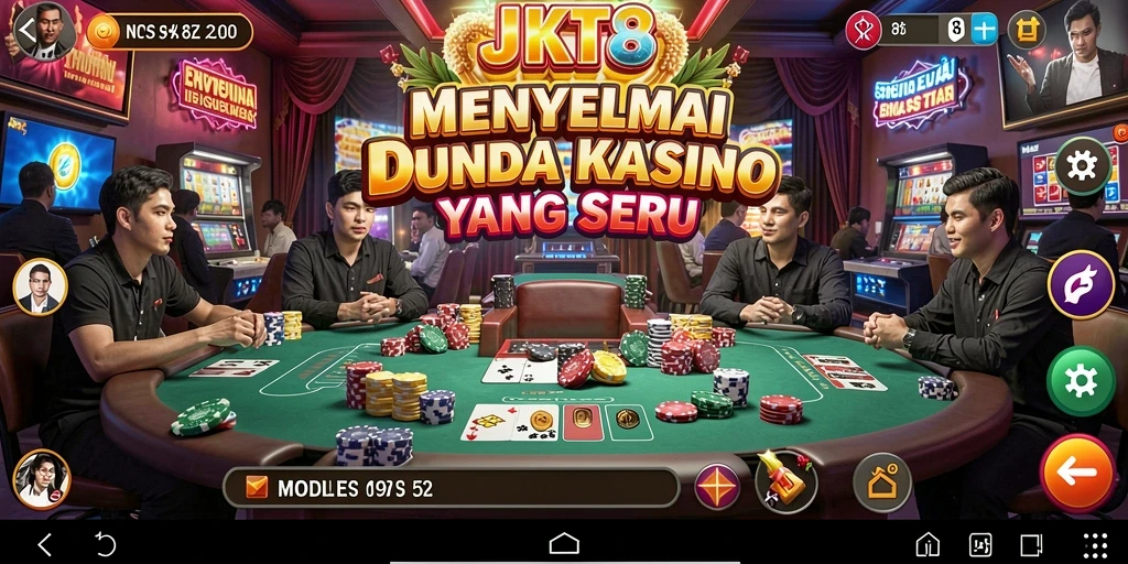 Tampilan menarik dari gameplay JKT8 dengan suasana kasino yang nyata.