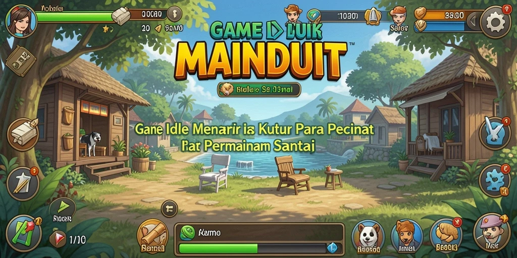 Tampilan gameplay MAINDUIT dengan elemen Idle yang memikat.