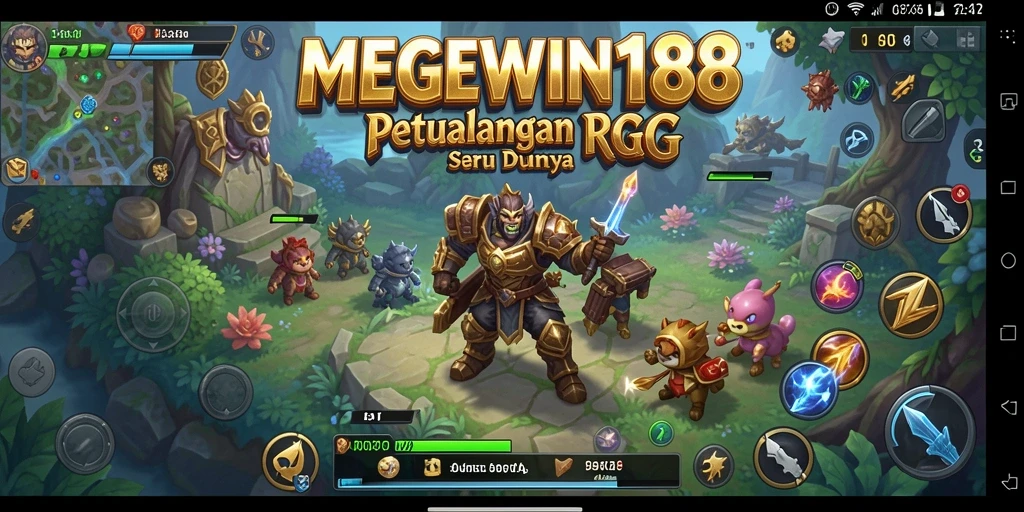 Tangkapan layar gameplay MEGEWIN188 menunjukkan aksi pertarungan seru di dunia RPG.