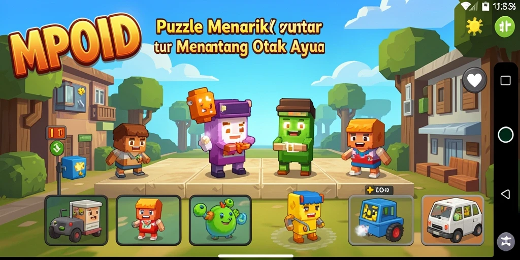 Gameplay MPOID yang menantang dalam puzzle seru.