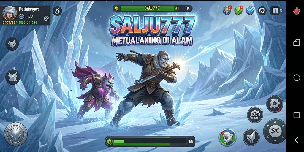 Tangkapan layar dari gameplay <strong>SALJU777</strong> menunjukkan aksi petualangan yang mendebarkan.