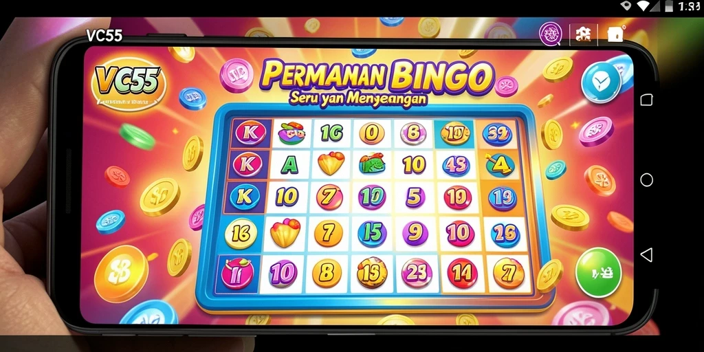 Tampilan gameplay VC55 yang seru dan interaktif dalam permainan Bingo.
